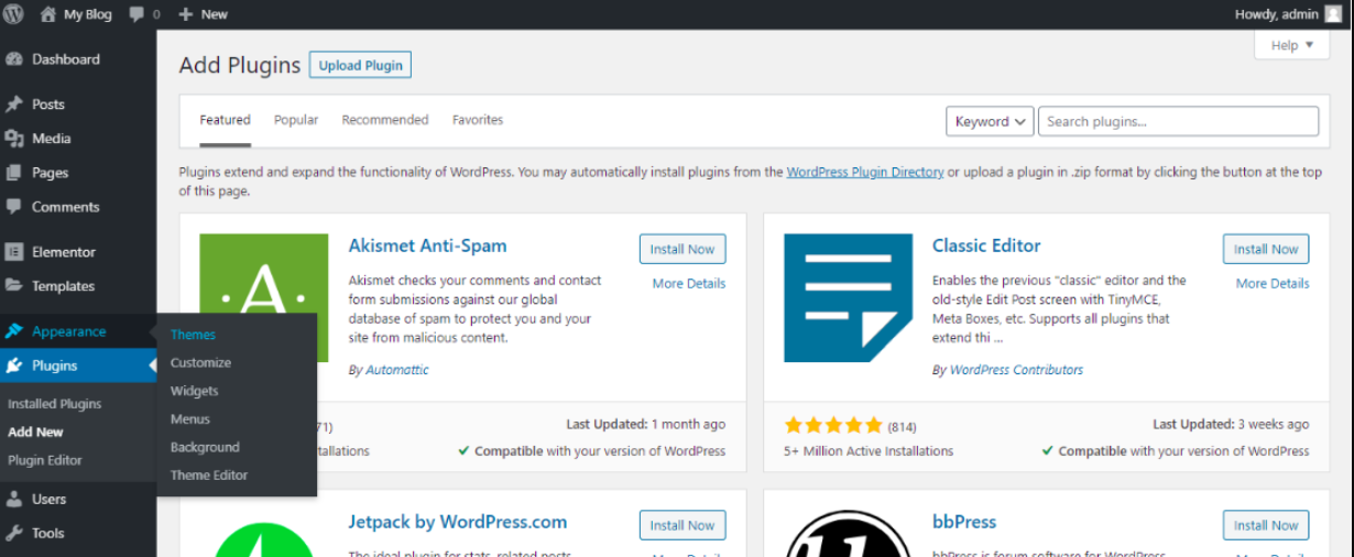 Exploring WordPress Themes and Plugins