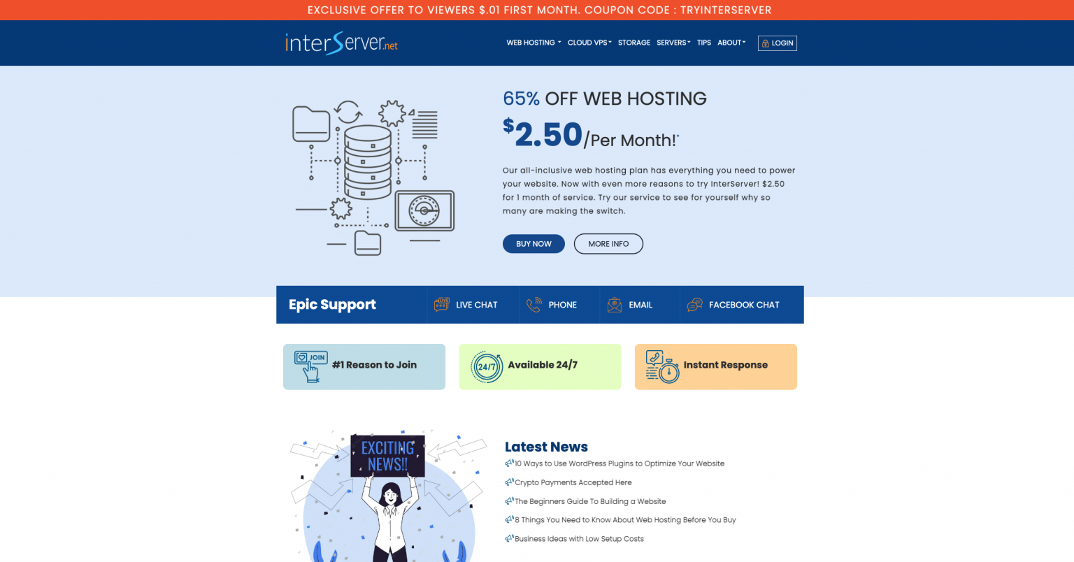 interserver website hosting provider review