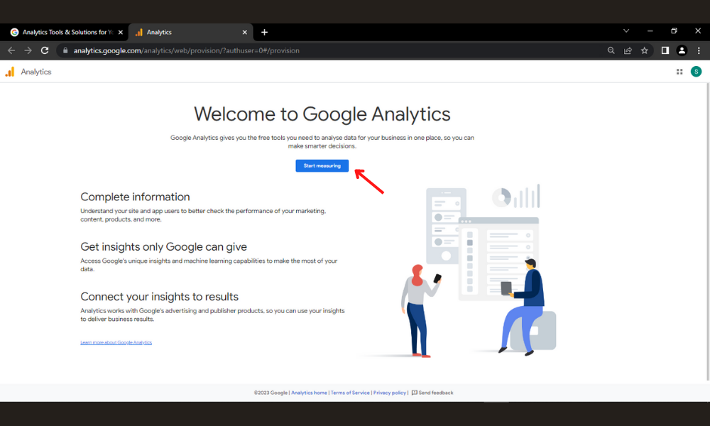 setup Google Analytics step 2