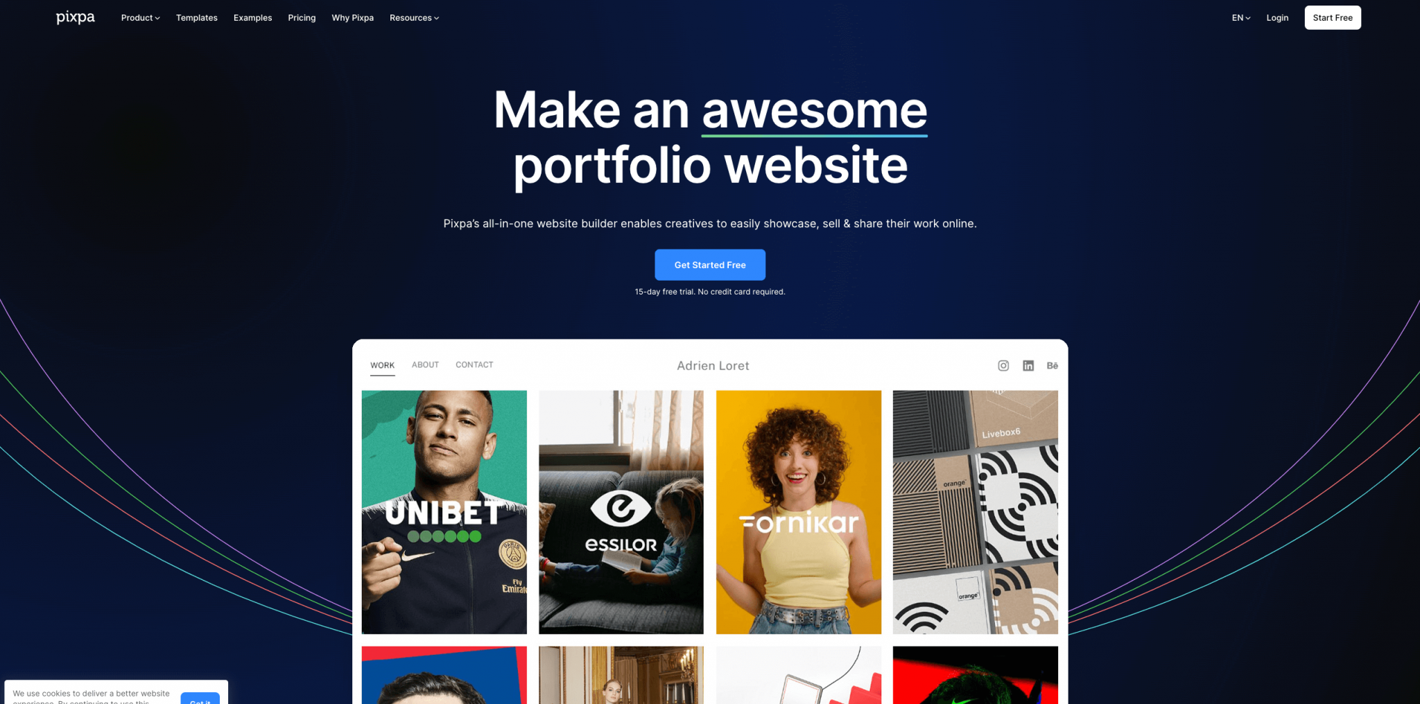 Portfolio Website for artists - Pixpa